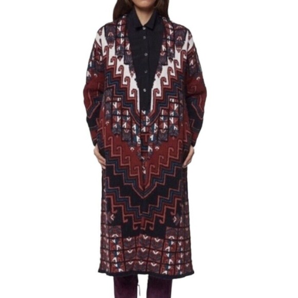Mara Hoffman Bolnisi Rug Sweater Coat Womens XS $495 ASO Zoe of This Is Us - Picture 4 of 16